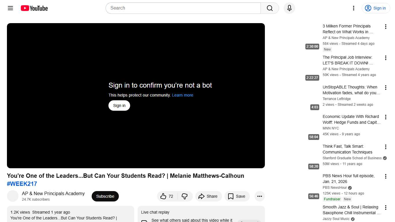 You're One of the Leaders...But Can Your Students Read? | Melanie Matthews-Calhoun #WEEK217 - YouTube