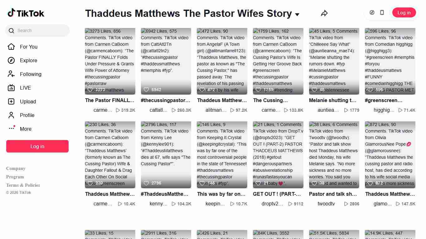 Thaddeus Matthews The Pastor Wifes Story | TikTok