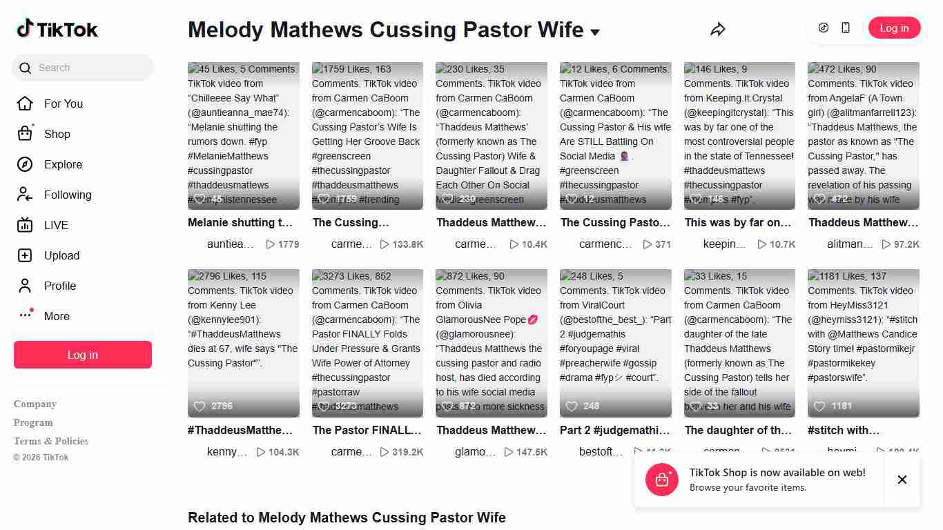 Melody Mathews Cussing Pastor Wife | TikTok